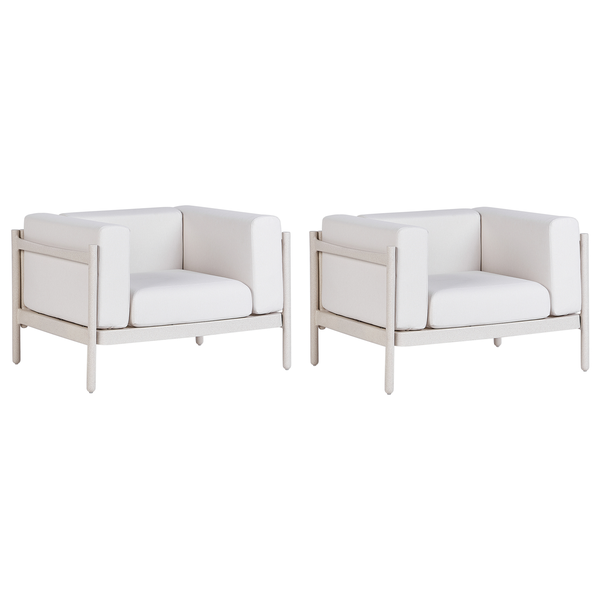 Gartensessel 2er Set FERRETTI Hellbeige