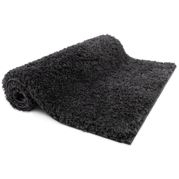 FLOORDIREKT Badematte Sky Soft - Reckteckig - Rutschhemmende Rückseite - Dunkelgrau - 50 x 60 cm