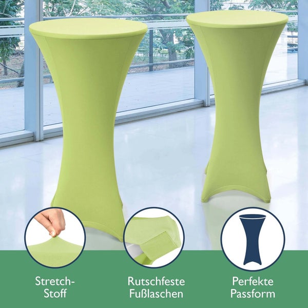 Zwei Stehtische mit Stretchhusse