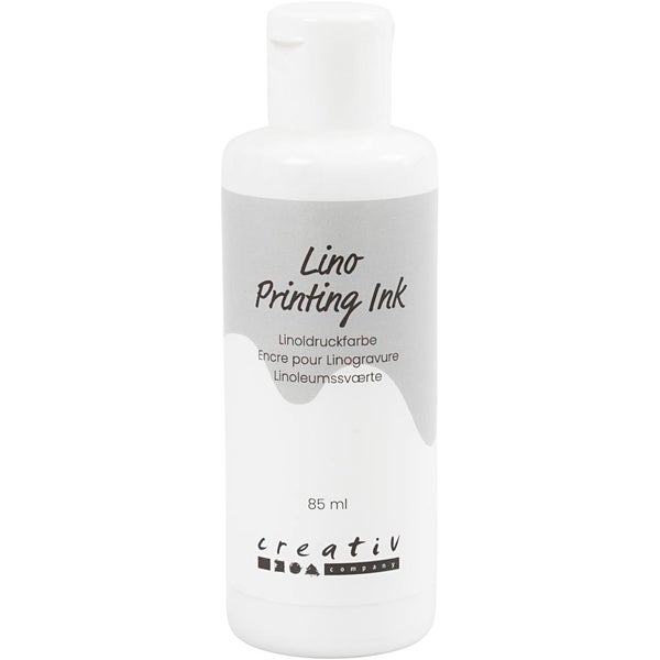 Creativ Company  Linoldruckfarbe, Weiß, 85 ml, 1 Fläschchen
