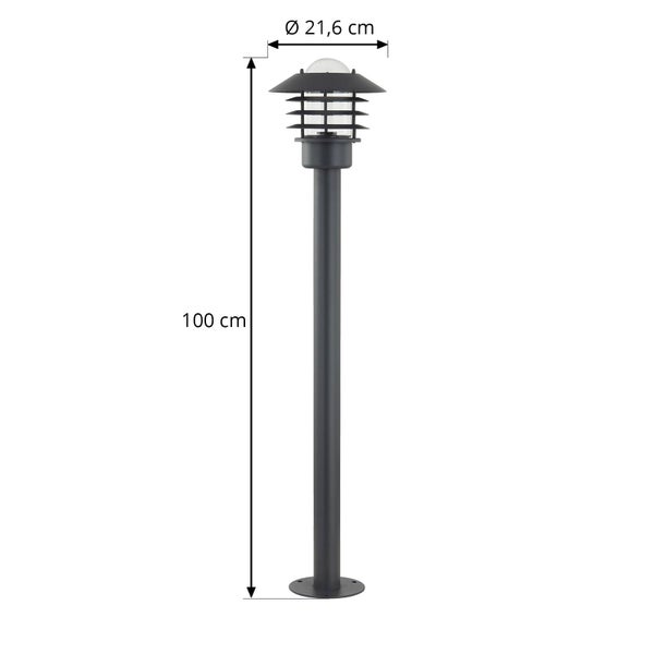Lindby Belmiro (spritzwassergeschützt (Modern) in Schwarz aus Metall (1 flammig, E27)