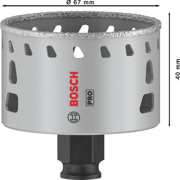 Bosch Pro Diamant-Bohrkrone mit 67 Millimeter Durchmesser