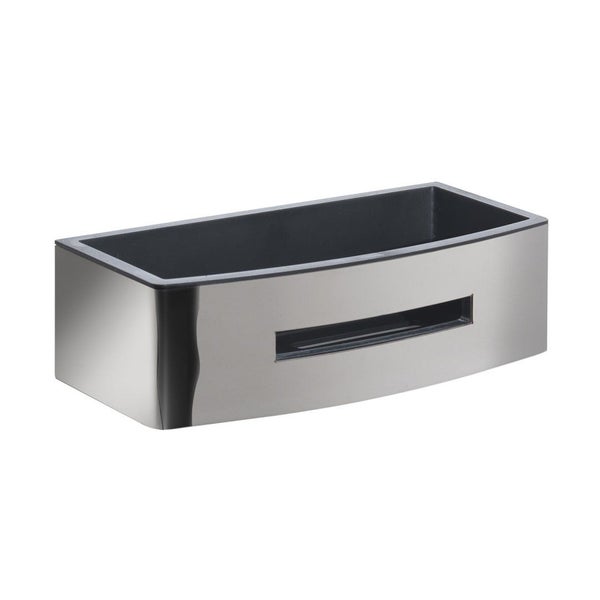 Chrom/Schwarze Duschablage | Peonia