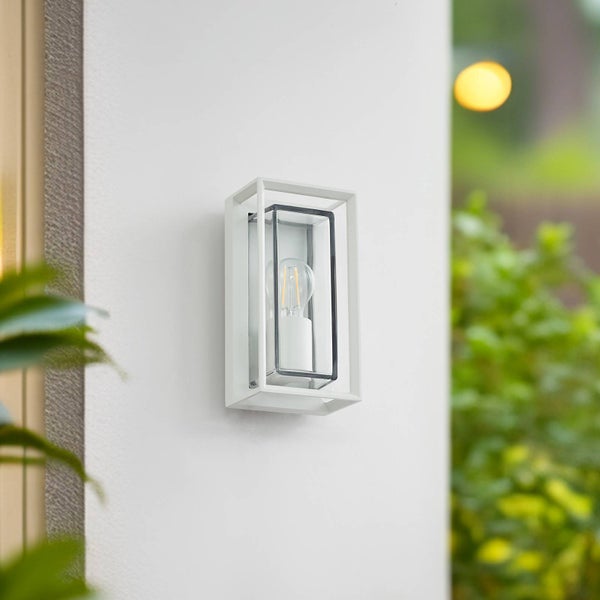 Arcchio Wandleuchte außen Ismera (Modern) in Weiß aus Aluminium (1 flammig, E27) - Außenwandleuchten Wandlampe Led Außenlampe Outdoor für Außenwand/Hauswand Haus Terrasse & Balkon