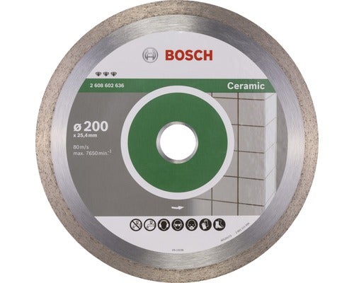 Bosch Diamanttrennscheibe Ceramic mit 200 Millimeter Durchmesser