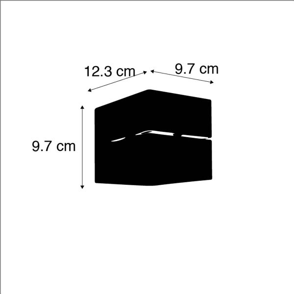 Smart Wandleuchte schwarz mit Gold 9,7 cm inkl. WiFi G9 - Transfer Groove