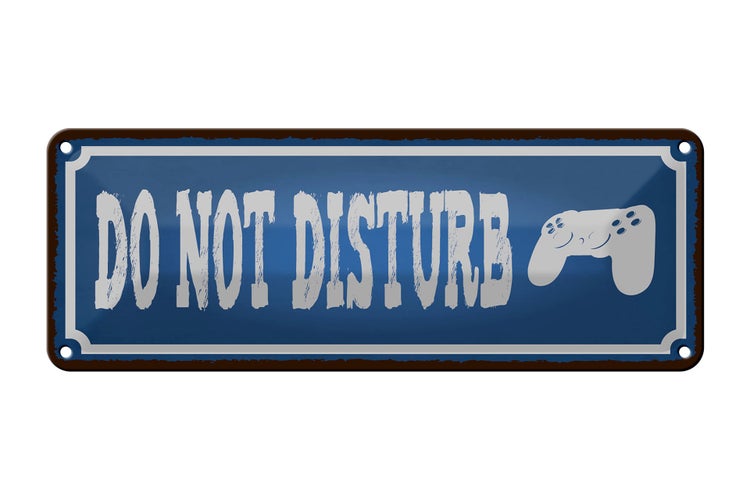 Blechschild Spruch 27x10cm do not disturb nicht stören Dekoration