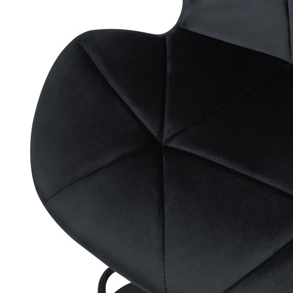 ML-Design Barhocker 4er Set, Bezug aus Samt, Schwarz, Gepolsterter Barstuhl mit Rückenlehne und Fußstütze, Tresenhocker höhenverstellbar 59-79cm, 360° drehbar, Bistrohocker Hocker Drehstuhl Barstühle