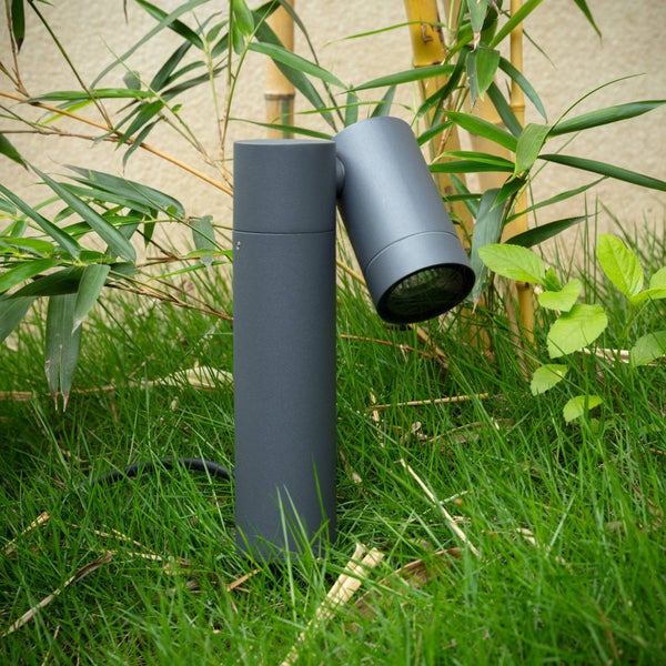 PRIOS Außenleuchte Tulimar (Modern) in Schwarz aus Aluminium (1 flammig, GU10) - Erdspießleuchte außen