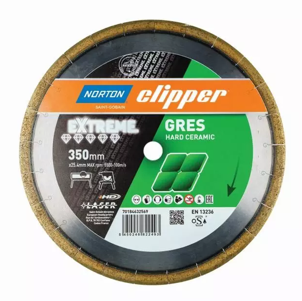 Norton Clipper Trennscheibe mit 350 mm Durchmesser für Hartkeramik