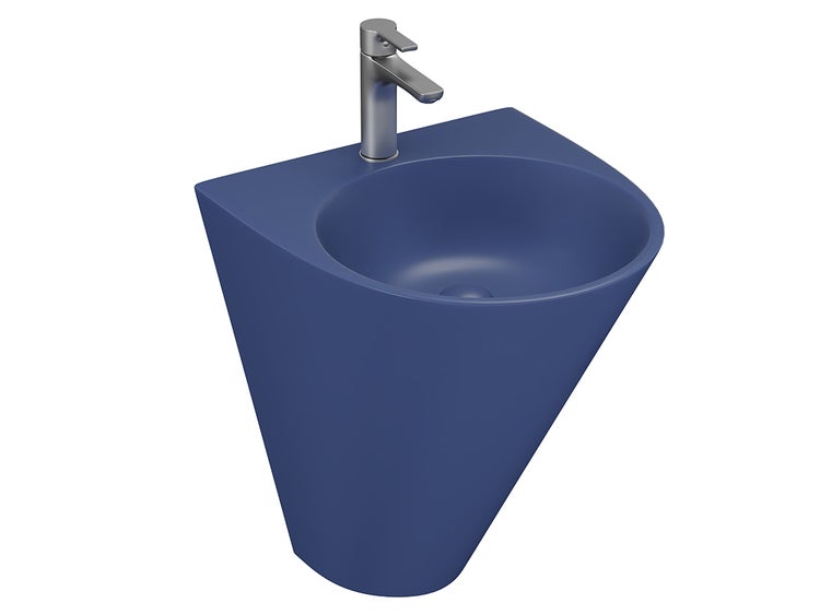 Monoblock Waschbecken 48x52,5cm Krea-Garcia-Blau