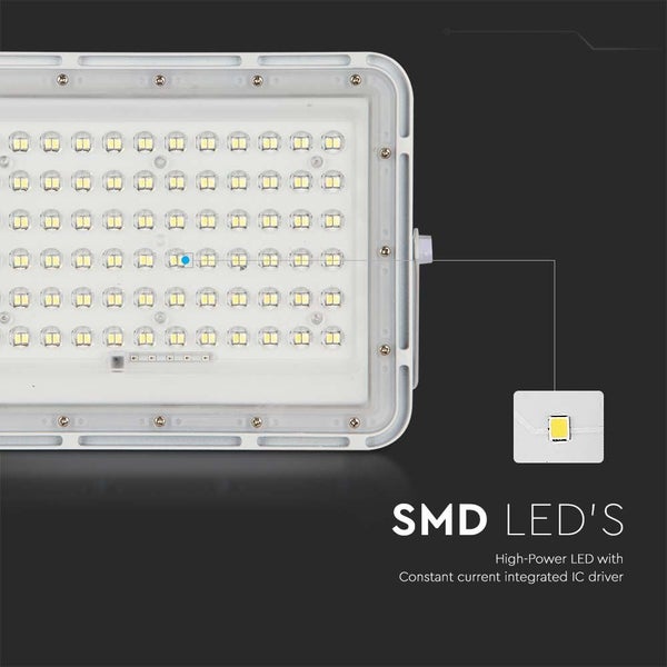 V-TAC VT-120W-W - Weiße Solar-Flutlichter - 15W - IP65 - 1200 Lumen - 4000K
