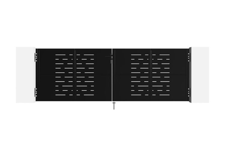 NALI ARLBERG Drehtorpaket 3,5x1,2m + Tor H.120cm schwarz