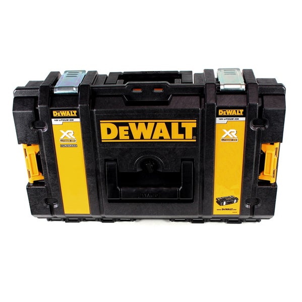 Robuster DeWALT Werkzeugkoffer aus Kunststoff mit Metallschließen für XR 18 Volt Lithium-Ionen Werkzeuge.