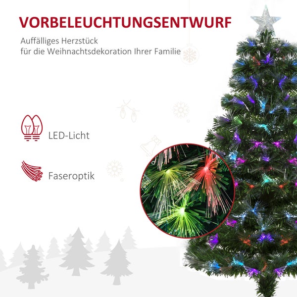HOMCOM Weihnachtsbaum, Ø66 x 120H cm, PVC, Grün