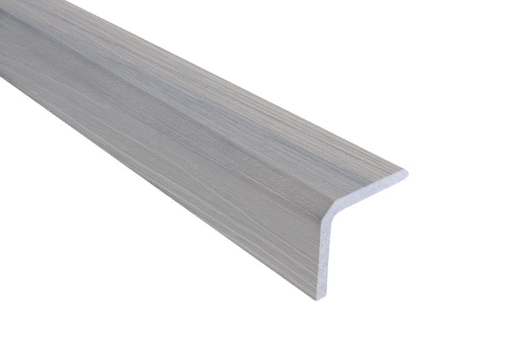 GartenLand WPC Abschlussprofil Advance Winkel 40 x 49 x 3600 mm Pebble-Grey Bicolor Co-Extrudiert