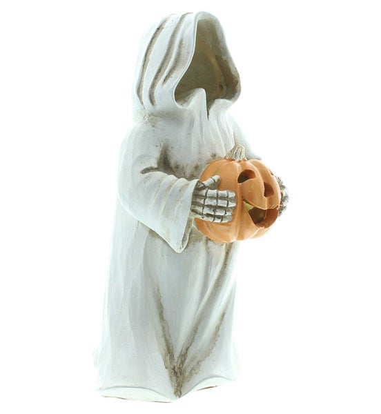Geistfigur mit Kürbis für Halloween Dekoration