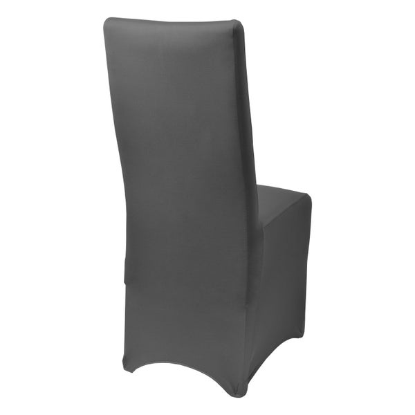 Beautissu Leona Stuhlhusse 95x45cm Anthrazit Stretch Bankett (4tlg)