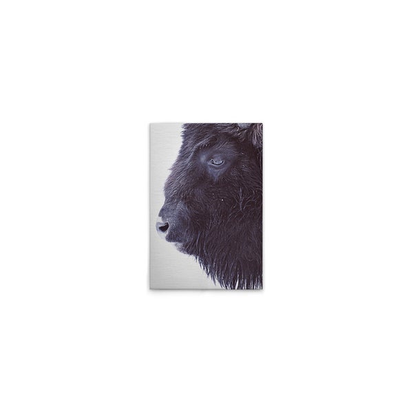 Leinwandbild mit Bison im Profil