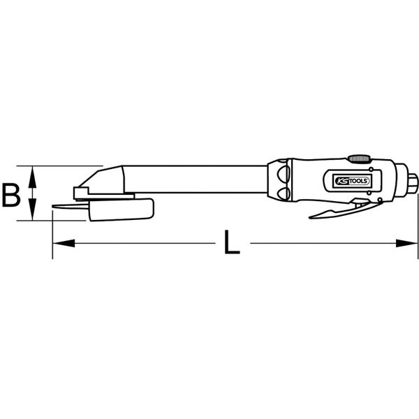 KS TOOLS SlimPOWER Mini-Druckluft-Stab-Trennschleifer kurz - 515.5550