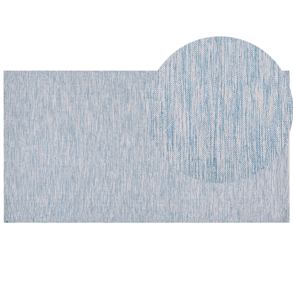 Teppich hellblau 80 x 150 cm Kurzflor DERINCE
