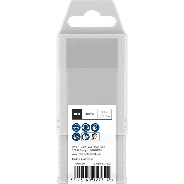 Bosch Stichsägeblatt Set, Bimetall, 100 mm, 9 Zähne pro Zoll