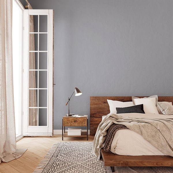 Tapete Blau Uni Modern für Wohnzimmer Schlafzimmer MADE IN GERMANY 10,05 x 0,53m