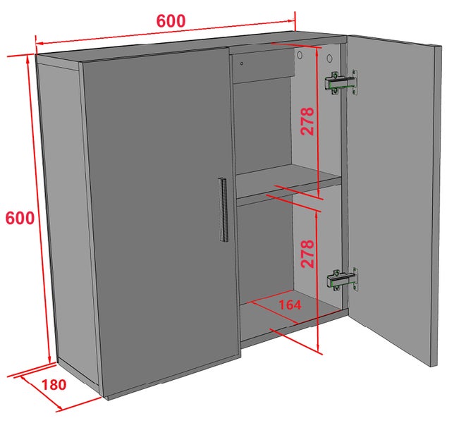 Wandregal Badregal Badmöbel Wandschrank Zalo