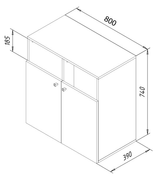 Wäscheschrank Wäschetruhe Wäschebox Dreso L 2-f