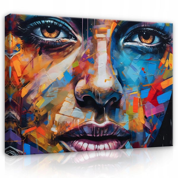 Leinwandbild Frau Abstrakt Modern Bilder Wohnzimmer 60X40 cm