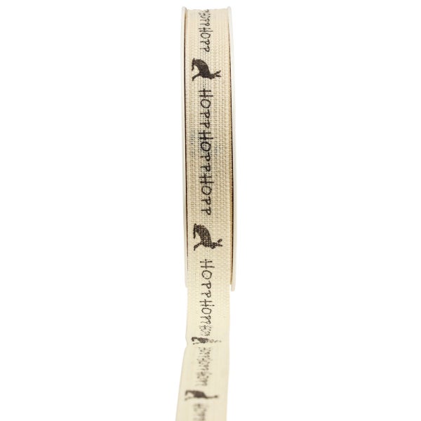 Dekoband mit Hasenmotiven auf einer Rolle