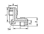 Winkelstück 1/4 - 1/4 SAE (6 mm) Messing