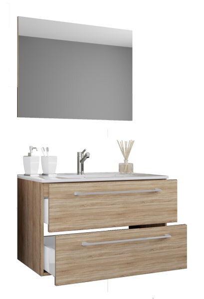 3-tlg. Waschplatz Waschtisch Badinos Schublade SP