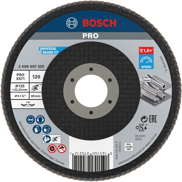 Bosch PRO X571 Fächerscheibe, 125 Millimeter