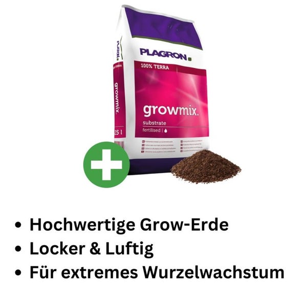 Plagron Growmix 50L – Vorgedüngte Premium-Erde mit Perlite für schnelles Pflanzenwachstum • lockere Struktur & optimale Belüftung • ideal für kräftige Wurzeln & gesunden Start