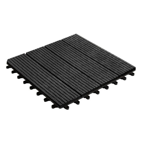 FLOORDIREKT WPC Klickfliesen Royal - für Balkon und Terrasse 30 x 30 cm - Anthrazit 11er-Set 1 m²