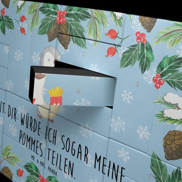Mr. & Mrs. Panda Befüllbarer Adventskalender Pinguin Pommes - Blau Pastell