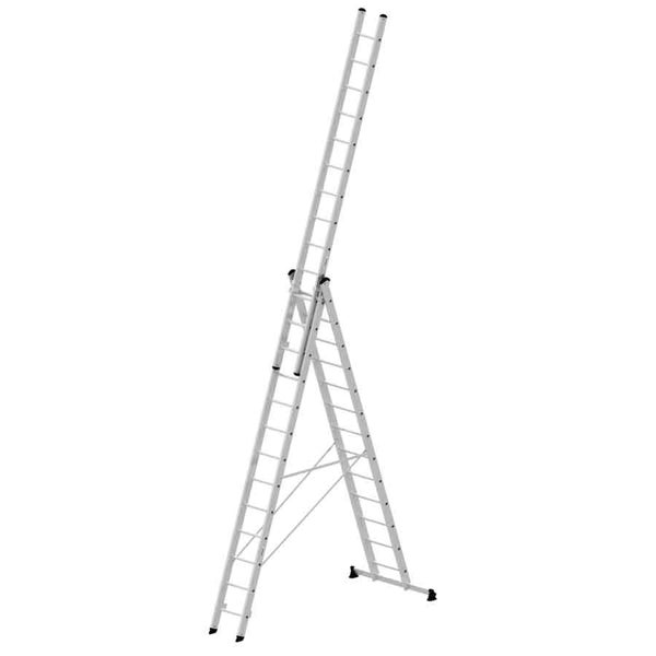 Mehrzweckleiter aus Aluminium in A-Form mit ausgefahrener Leiter