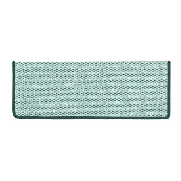 FLOORDIREKT Stufenmatte Kalkutta - Sisaloptik - Schlingenpol - Selbstklebend - Grün - Rechteckig - 23,5 x 65 cm
