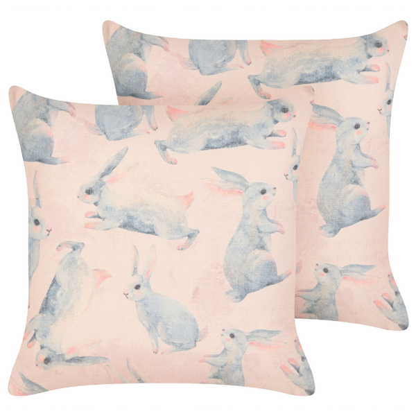 Dekokissen 2er Set RATIBIDA Baumwolle 45 x 45 cm Rosa