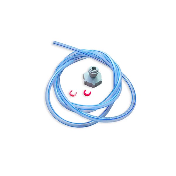 Schlauch, Anschlussstück und Halteklammern für Sanitäranwendungen