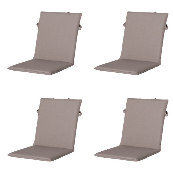 Stuhlauflage Stapelstuhl Panama taupe - Ca. 97x49 cm - 4er-Set