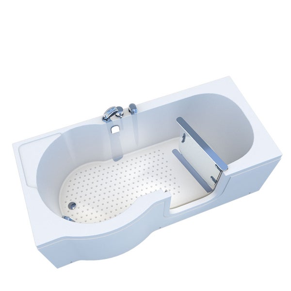Begehbare Badewanne mit Einstiegstür und Antirutschmatte