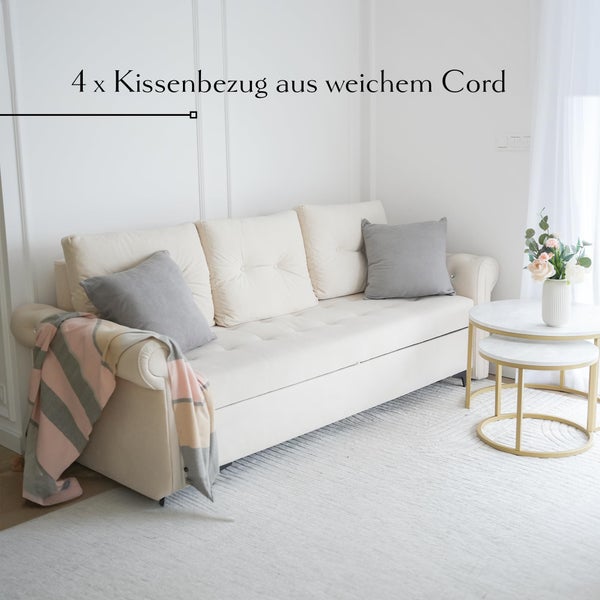 Cord Kissenbezug 50x50 - 4er Kordsamt Weiche Kissenbezüge 50x50 - Dekokissen Sofakissen - Kord Kissenhüllen 50x50 cm - Sofa Kissenbezug Cord - Kissen Deko Kissenbezug 50x50 Grau