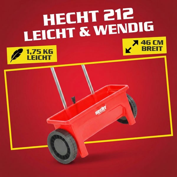 Hecht Streuwagen mit einem Fassungsvermögen von circa 12 Litern