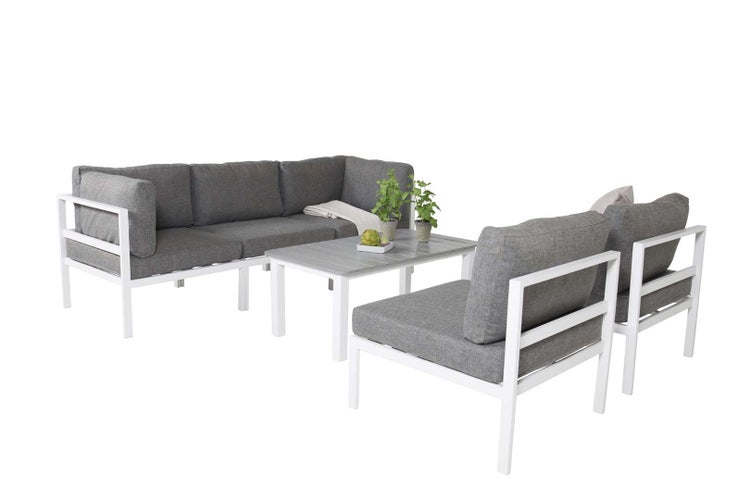 Copacabana Lounge-Set 2 Teile weiß. 60 X 110 X 45 cm