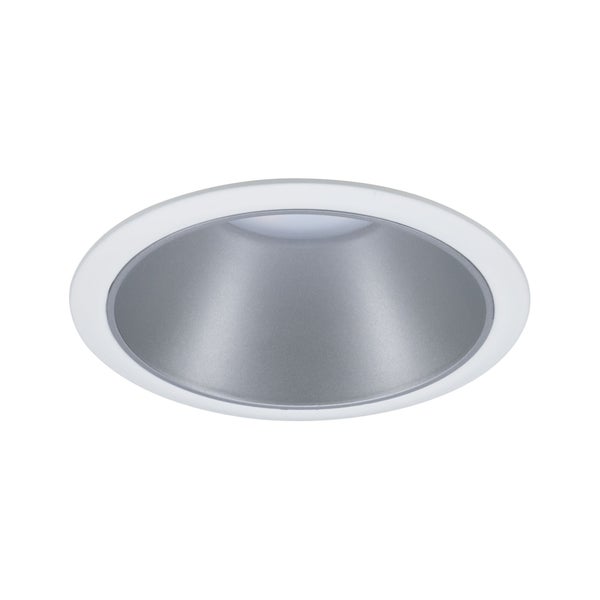 LED Einbauleuchte 3-Step-Dim Cole Coin 1er-Set IP44 rund 88mm Coin 6W 470lm 230V dimmbar 2700K Weiß, Silber matt