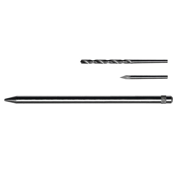 Anreißwerkzeug Set bestehend aus einem Anreißstift, einem Körner und einem Spiralbohrer