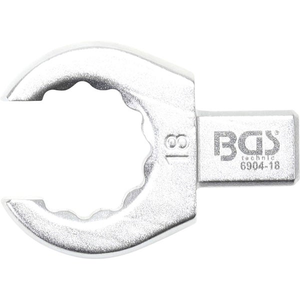 BGS Einsteck-Ringschlüssel offen 18 mm Aufnahme 9 x 12 mm - 6904-18