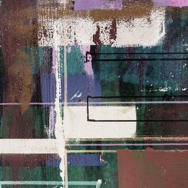 Abstrakte Malerei mit horizontalen und vertikalen Linien